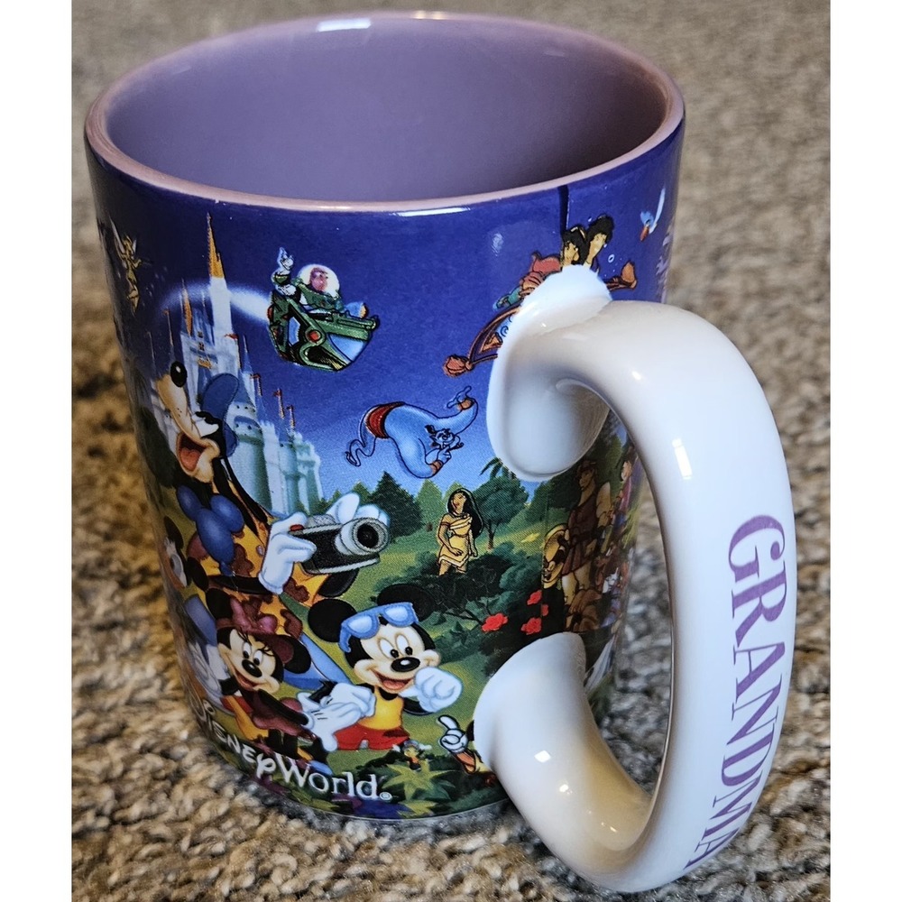 Walt Disney World "Grandma" Ceramic Coffee Mug ft Various‎ Classic Characters